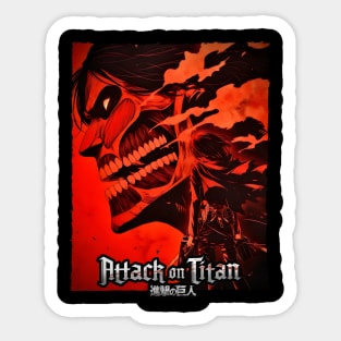 AOT Eren Titan Roar Fan Art Sticker